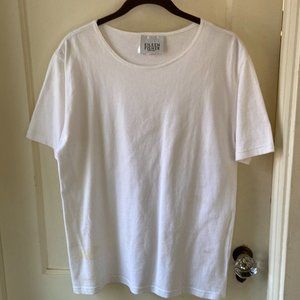 Pre-Owned Eileen Fisher FINE JERSEY CREW NECK TEE White Sz OS